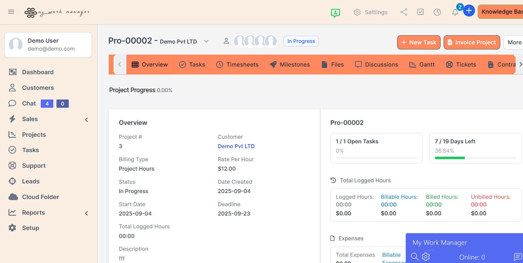 Projects Screenshot